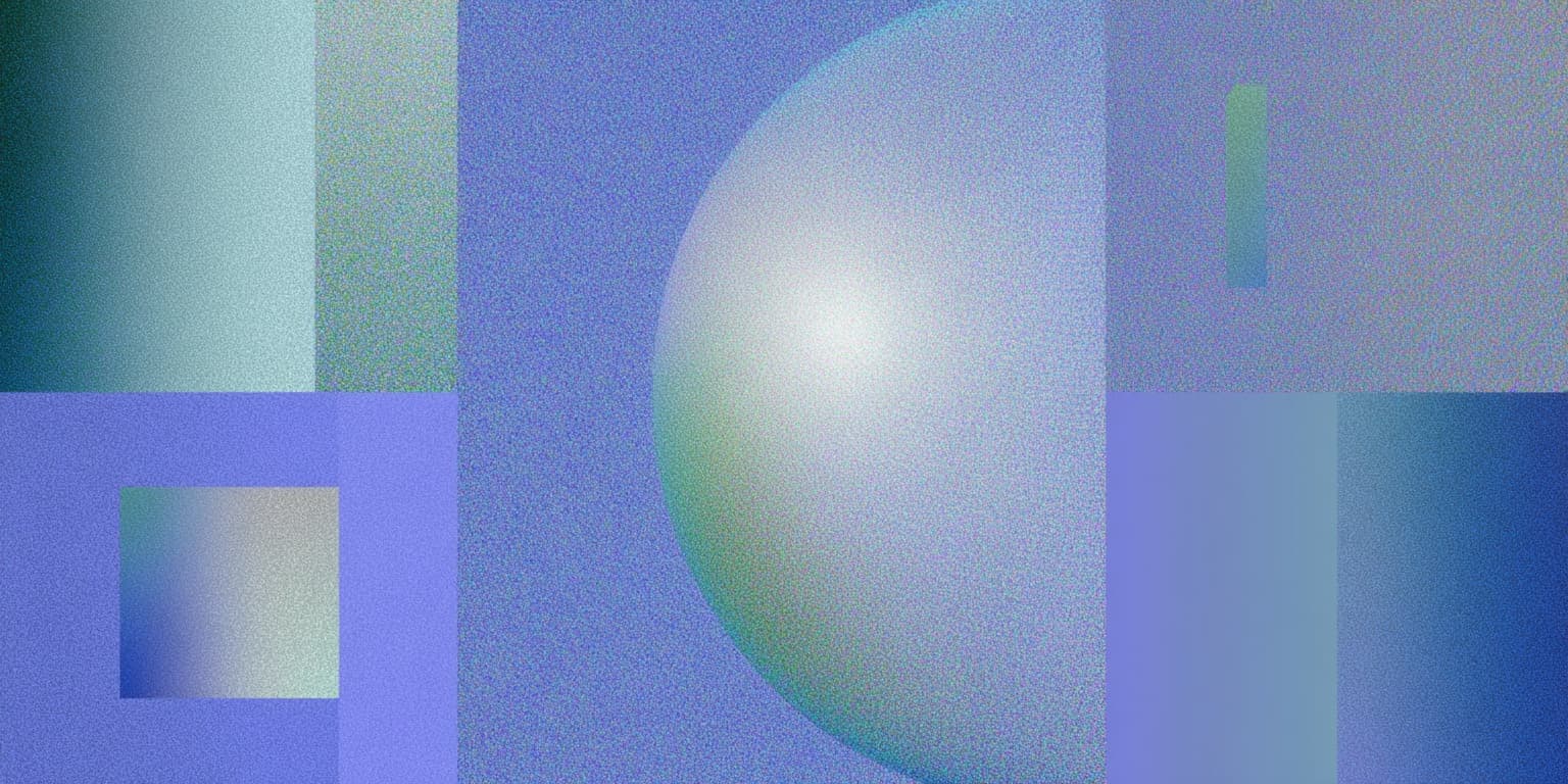 Blue and lavender shapes